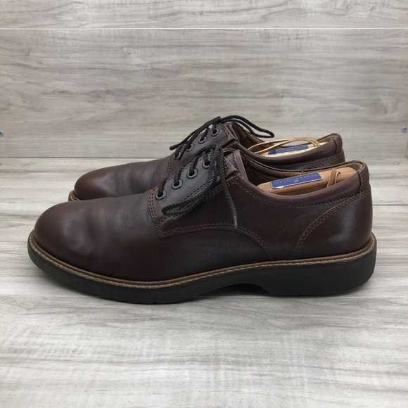 Ecco Shoes Mens 8 Brown Leather Derby Oxford Lace Up main image 6